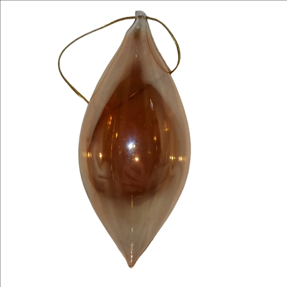 Teardrop Shaped Hand Blown Glass Ornament